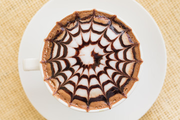 Mocha coffee in morning