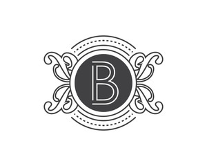 B Monogram Luxury Logo