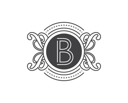 B Monogram Luxury Logo