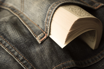 Paperback in jeans pocket