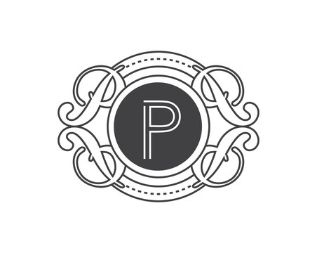 P Monogram Luxury Logo