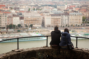 Fototapeta premium The couple, Budapest.