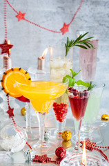 Festive cocktails