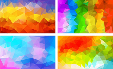 vector pack low poly background colorful 1234