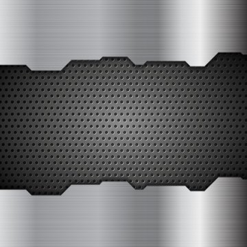 Metal perforated texture tech background