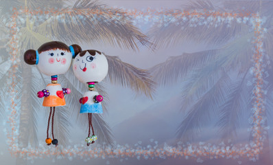 Lovely and cute lover doll background