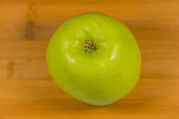Apple on wooden background