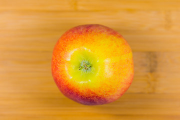 Apple on wooden background