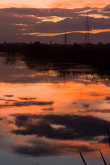 Sunset reflection in the lake