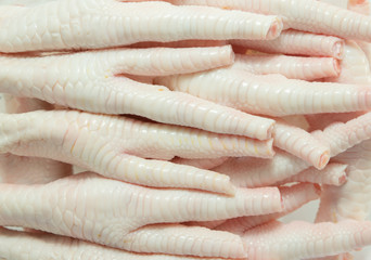Raw chicken feet