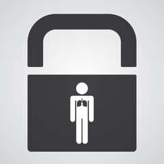 White Lungs icon on black pad lock