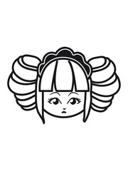 Doll gothic Mädchenkopf