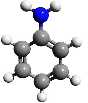 Aromaten - Anilin in Ball and Stick Modelling