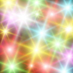 Abstract neon background - color stars