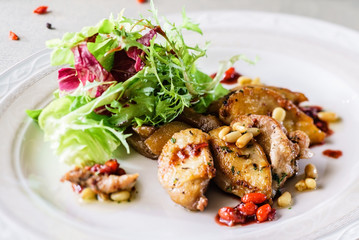 foie gras with salad