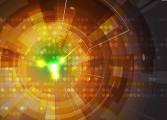 Abstract tech background. Futuristic technology interface. Vecto