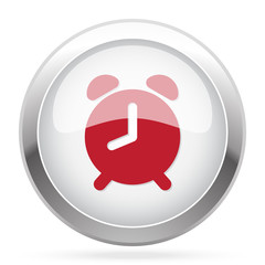 Red Alarm Clock icon on chrome web button