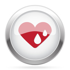 Red Heart Water icon on chrome web button