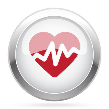 Red Heart Rate Pulse icon on chrome web button