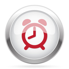 Red Alarm Clock icon on chrome web button
