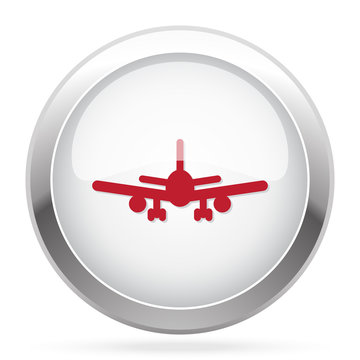 Red Airplane icon on chrome web button