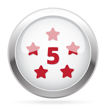 Red Five Star icon on chrome web button