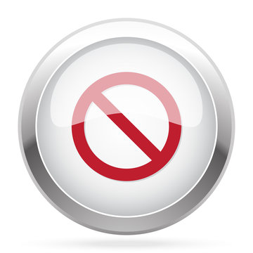 Red Forbidden icon on chrome web button