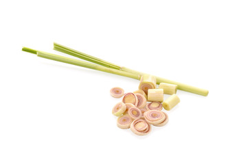 Fresh Lemongrass isolated on white background