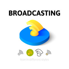 Obraz premium Broadcasting icon in different style