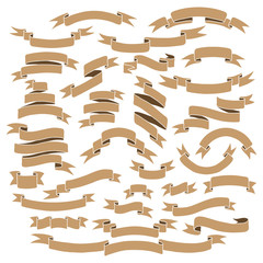 Hand drawn Vintage ribbon banners