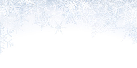 Fototapeta na wymiar Christmas banner with crystallic snowflakes.