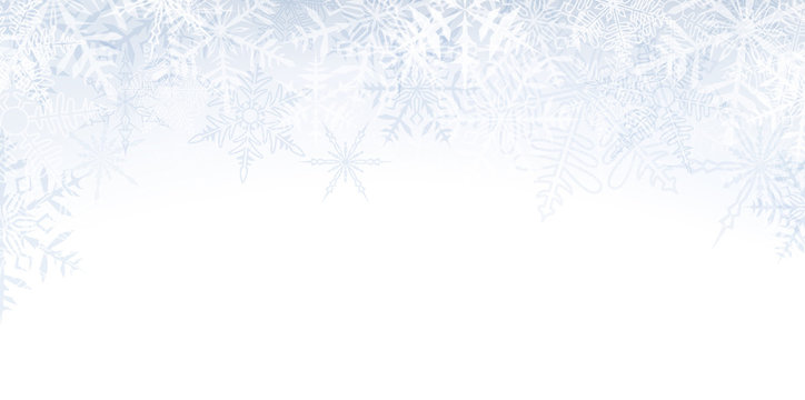 Christmas banner with crystallic snowflakes.