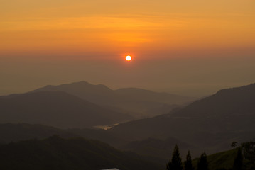 Sunrise with Mountain