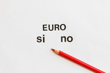 vote to express approval or denial of use of the euro
