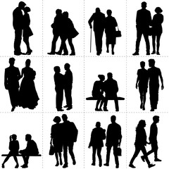 Silhouettes de couples © Annie G