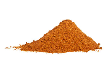 Heap ground Red pepper isolated on white background