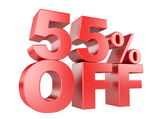 55percent off 3d icon.