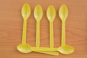 Colorful plastic spoon for children