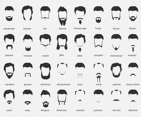 hair and beards of different faiths