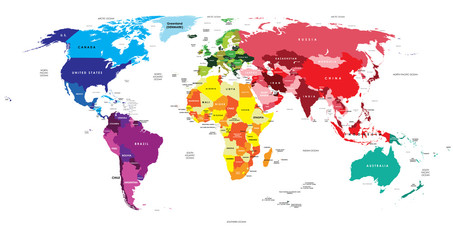 Obraz na płótnie Canvas Political Map of the World