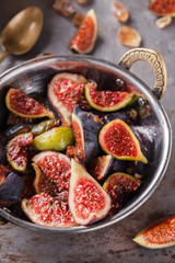Fig jam.The ingredients for cooking.selective focus.