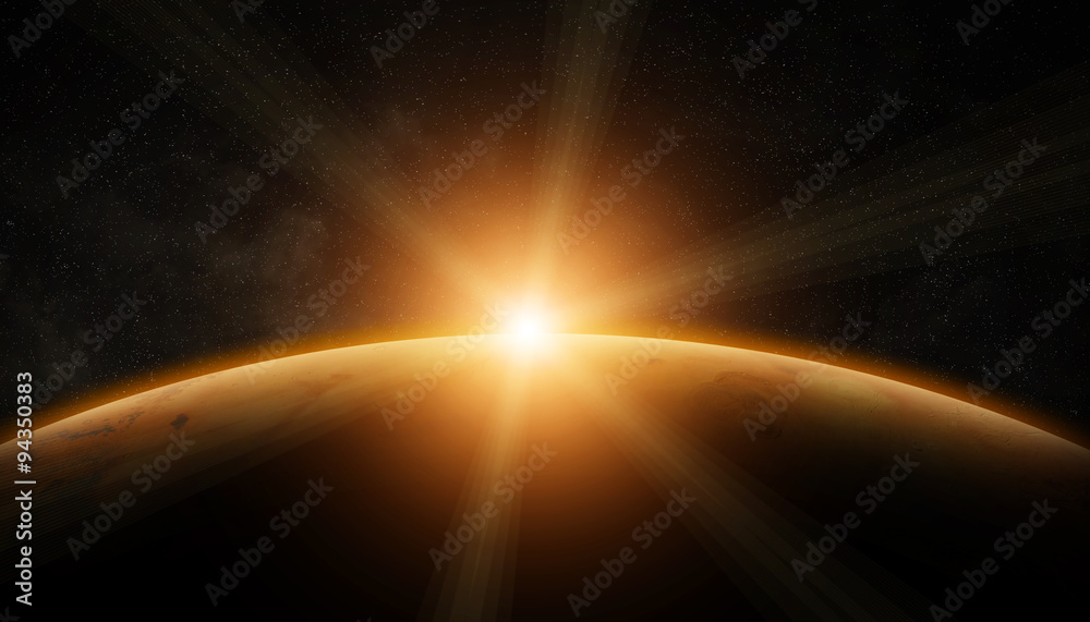 Poster view of planet mars