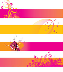 4 grunge banners to choose from