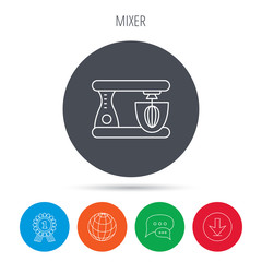 Mixer icon. Electric blender sign.
