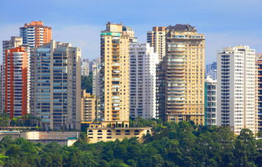 Apartment buildings in Sao Paulo city