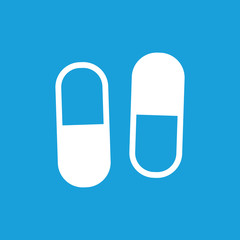 Capsule icon, white