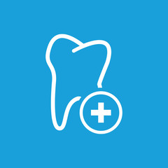 Add tooth icon, white