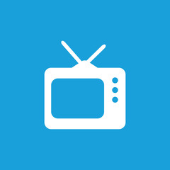 TV icon, white