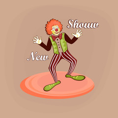 Hand drawn circus lable