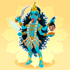 Kali goddess - obrazy, fototapety, plakaty